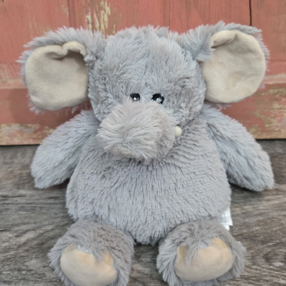 Warmies Elephant Heatable Coolable Weighted Stuffed Animal Plush Gray 13"‎